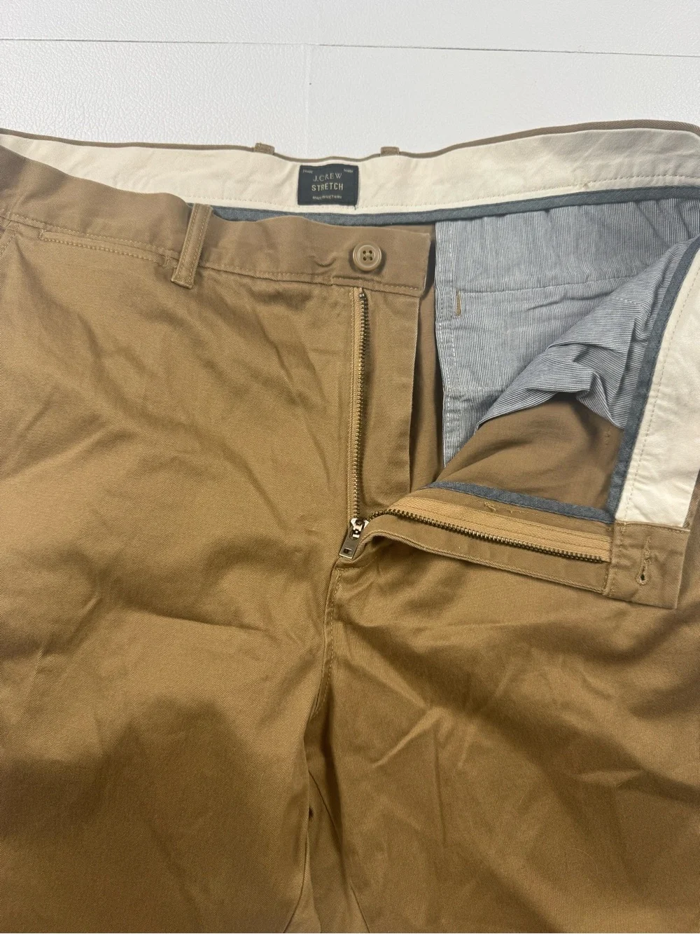 J.Crew 1040 Athletic Fit Stretch Chino Pants Brown Khaki 36x32